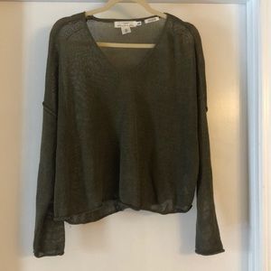 Army green sweater